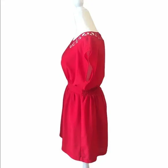 ❤️ Forever 21 Red Cage Dress ❤️ - Picture 10 of 15